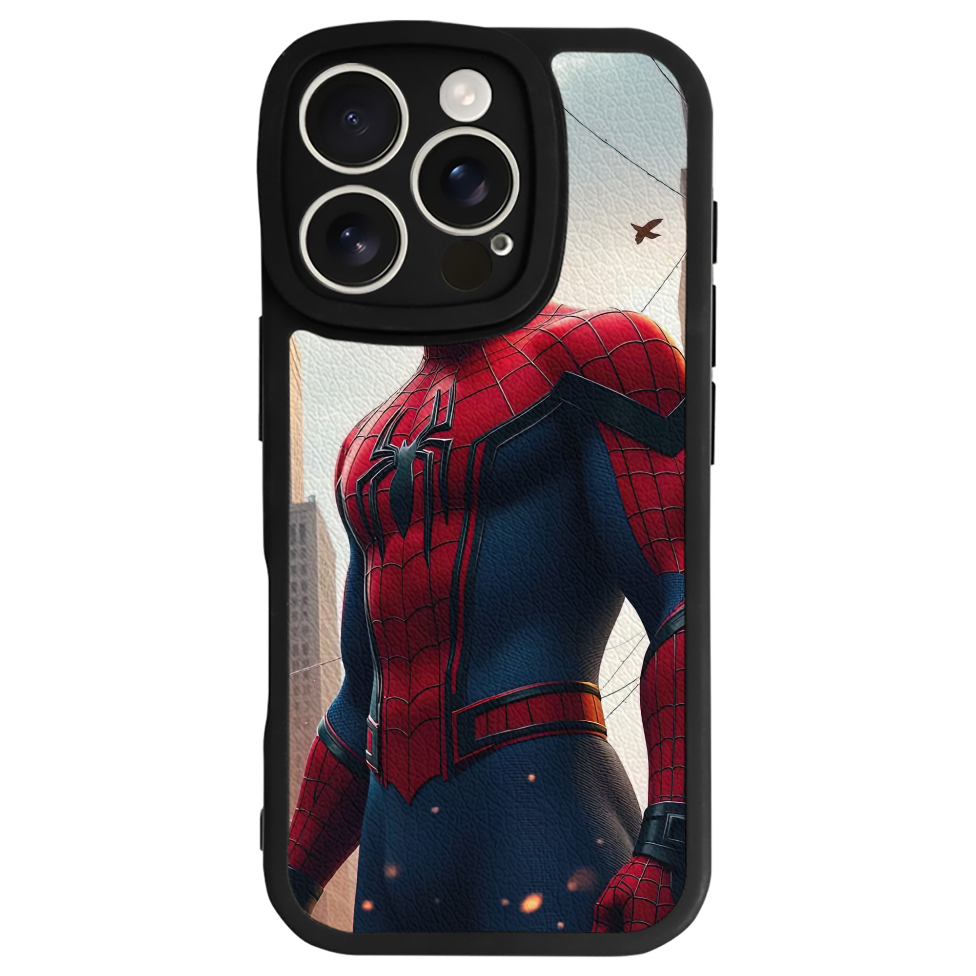 （画像用） Spider Man スパイダーマン 【iPhone 16シリーズ対応】シリコンスマホケース（レザー調） 材質：シリコン
